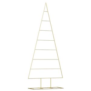 vidaXL Arbre de No&euml;l en m&eacute;tal Dor&eacute; 181 cm Acier peint par poudre