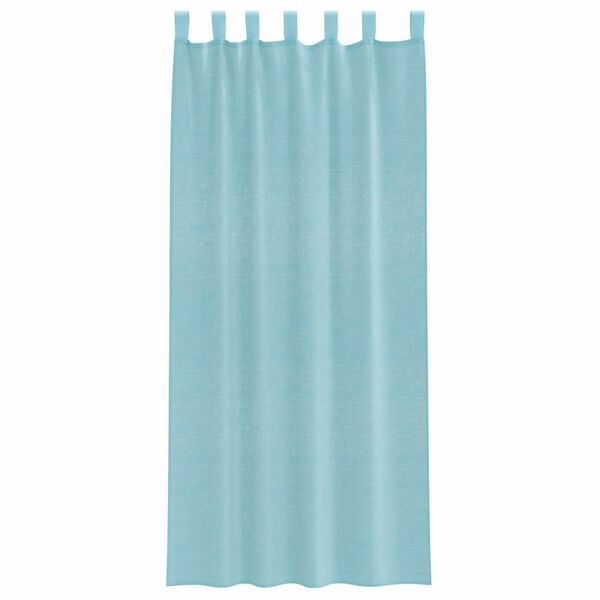 vidaXL Rideaux en voile avec boucles 2 pcs turquoise 140x245 cm