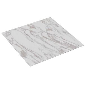 vidaXL Lattes de rev&ecirc;tement de sol autocollantes Blanc et marron