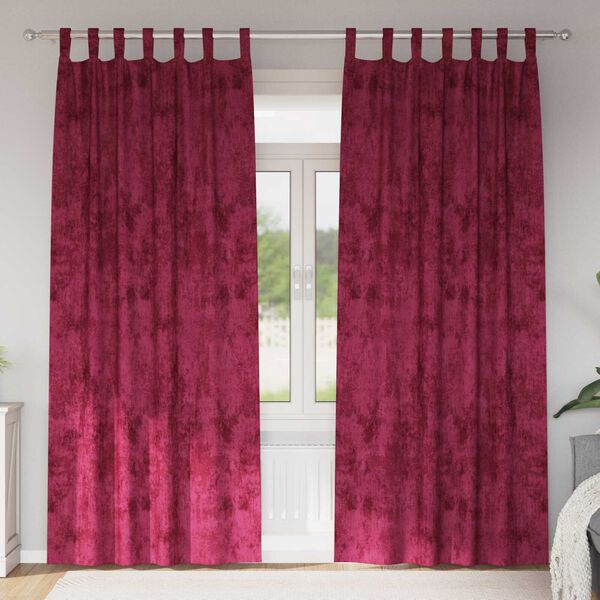vidaXL Rideaux en velours 2 pcs Rouge bordeaux 245 x 140 cm Velours