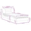 vidaXL Lit avec matelas Hvar gris 90x200 cm similicuir
