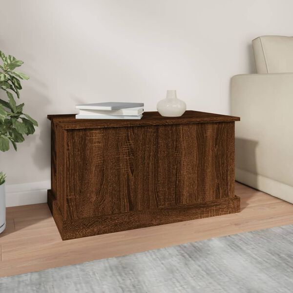 vidaXL Boîte de rangement chêne marron 70x40x38 cm bois d'ingénierie