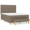 vidaXL Sommier &agrave; lattes de lit avec matelas Taupe 140x190 cm Tissu