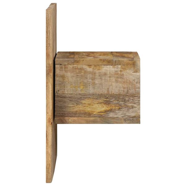 vidaXL Table de chevet 50x27x50 cm bois massif de manguier brut