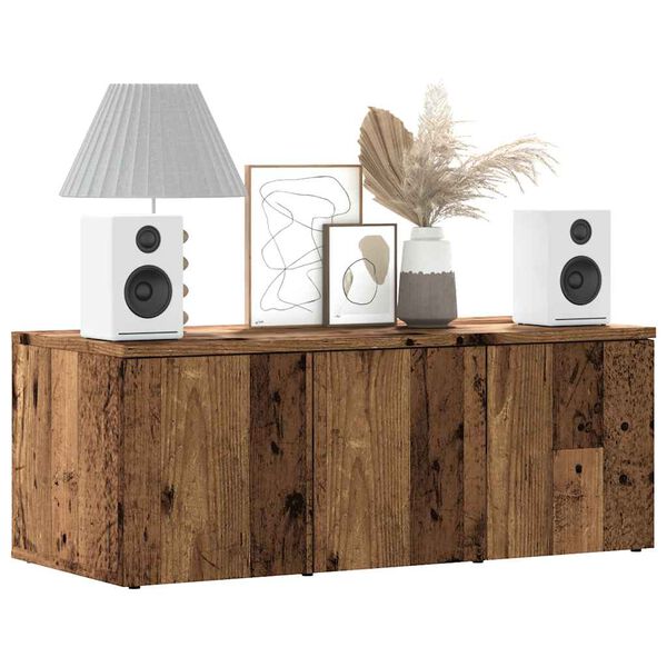 vidaXL Meuble TV vieux bois 80x34x30 cm bois d'ing&eacute;nierie