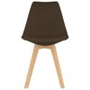 vidaXL Chaises &agrave; manger lot de 4 marron tissu