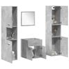 vidaXL Ensemble de meubles de salle de bain 4 pcs gris béton