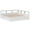 vidaXL Lit bibliothèque sans matelas blanc 180x200 cm bois pin massif
