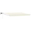 vidaXL Store r&eacute;tractable manuel avec LEDs Cr&egrave;me et Blanc 4,5 &times; 3 m