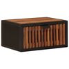 vidaXL Table de chevet faite main Naturel 40 x 30 x 20 cm