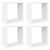 vidaXL &Eacute;tag&egrave;res cube murales 4 pcs blanc 30x15x30 cm