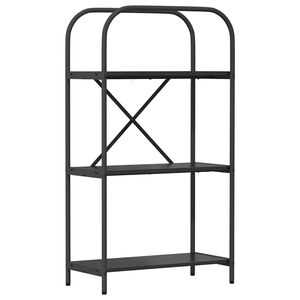 vidaXL &Eacute;tag&egrave;re 3 niveaux 60 x 30 x 109 cm Bois d'ing&eacute;nierie Ch&ecirc;ne noir