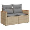 vidaXL Salon de jardin avec coussins 6 pcs beige résine tressée