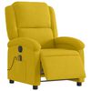 vidaXL Fauteuil inclinable de massage &eacute;lectrique jaune velours