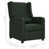 vidaXL Fauteuil Vert fonc&eacute; Tissu