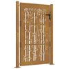 vidaXL Portail de jardin 100x150 cm en acier Corten et bambou