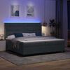 vidaXL Lit &agrave; ressorts avec matelas Gris fonc&eacute; 200 x 200 cm Velours