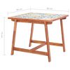 vidaXL Ensemble &agrave; manger jardin 3pcs Carreau mosa&iuml;que et bois d'acacia