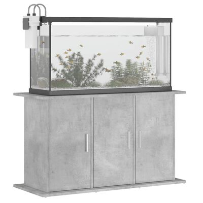 vidaXL Support pour aquarium gris béton 101x41x58 cm bois d'ingénierie