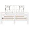 vidaXL Lit bibliothèque sans matelas blanc 140x190 cm bois pin massif
