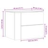 vidaXL Tables de chevet murales 2 pcs blanc 45x30x35 cm