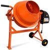 vidaXL B&eacute;tonni&egrave;re &eacute;lectrique 63 L 220 W Acier Orange