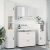 vidaXL Ensemble de mobilier de salle de bain avec tiroir 4 pcs Blanc