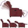vidaXL Fauteuil inclinable Rouge bordeaux Similicuir
