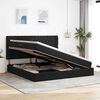 vidaXL Lit avec rangement et matelas Noir 200 x 200 cm Velours