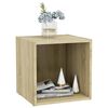 vidaXL Meuble TV chêne sonoma 37x35x37 cm bois d’ingénierie