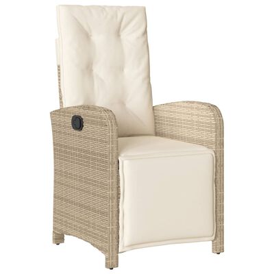 vidaXL Ensemble de bistro 3 pcs avec coussins beige résine tressée