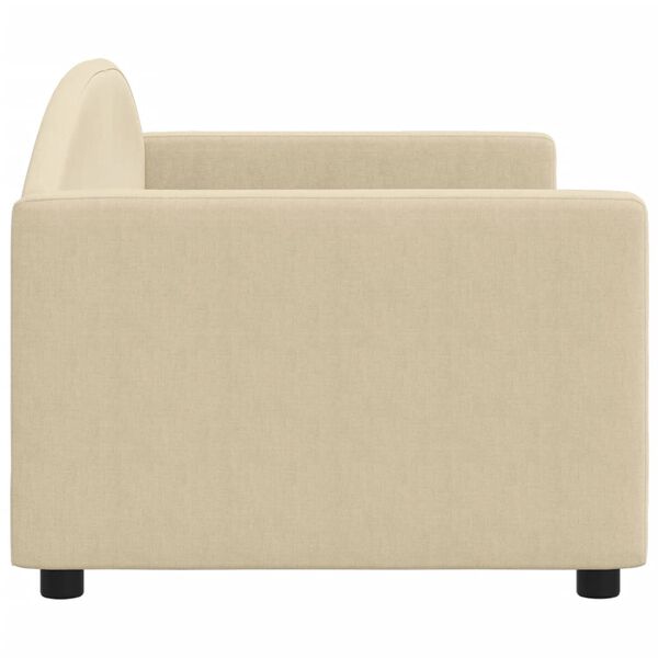 vidaXL Lit de repos sans matelas cr&egrave;me 80x200 cm tissu