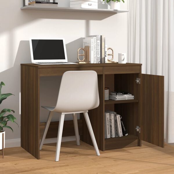 vidaXL Bureau Chêne marron 100x50x76 cm Bois d'ingénierie