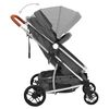 vidaXL Poussette pour b&eacute;b&eacute; 2-en-1 Gris fonc&eacute; Aluminium