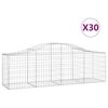 vidaXL Paniers &agrave; gabions arqu&eacute;s 30 pcs 200x50x60/80 cm fer galvanis&eacute;
