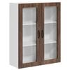vidaXL Cabinet en verre mural LUCCA Ch&ecirc;ne brun 80 x 31 x 100 cm
