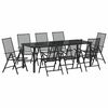 vidaXL Ensemble de salle &agrave; manger pour jardin 9 pc Anthracite