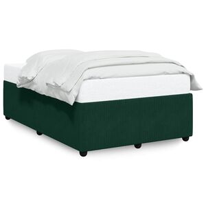 vidaXL Cadre de lit sans matelas vert fonc&eacute; 120x200 cm velours