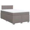 vidaXL Sommier &agrave; lattes de lit avec matelas taupe 120x190 cm tissu