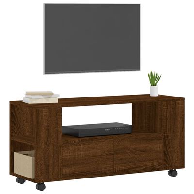 vidaXL Meuble TV chêne marron 102x34,5x43 cm bois d'ingénierie