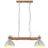 vidaXL Lampe suspendue industrielle 25 W Argent&eacute; 109 cm E27