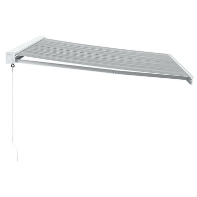 vidaXL Auvent rétractable anthracite et blanc 4x3 m tissu et aluminium