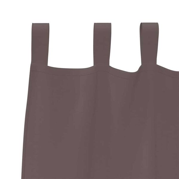 vidaXL Rideaux occultants avec anneaux 2 pcs Marron fonc&eacute; 175 x 140 cm