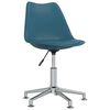 vidaXL Chaises &agrave; manger pivotantes lot de 2 Turquoise similicuir