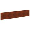vidaXL Bordure de Pelouse 10 pcs 100 x 22 cm Acier Rouill&eacute;