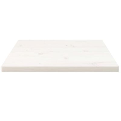 vidaXL Dessus de table blanc 50x50x2,5 cm bois de pin massif