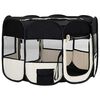 vidaXL Parc pliable pour chien avec sac de transport Noir 125x125x61cm