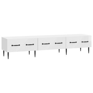 vidaXL Meuble TV Blanc brillant 147 x 34,5 x 30 cm Bois d'ing&eacute;nierie