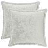 vidaXL Housse de coussin 2 pc HOUTEN Gris clair 40 x 40 cm Flanelle