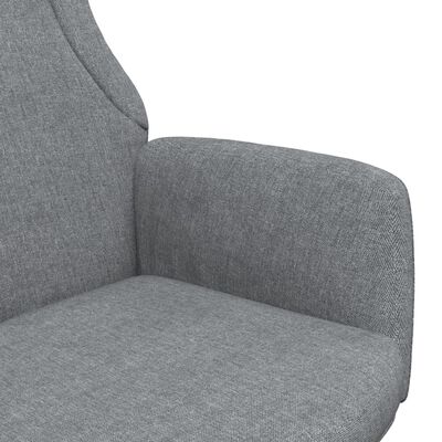 vidaXL Chaise de relaxation Gris clair Tissu